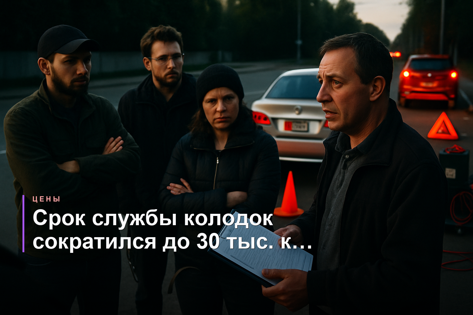 Срок службы тормозных колодок сократился до 30 тыс. км, утверждает эксперт