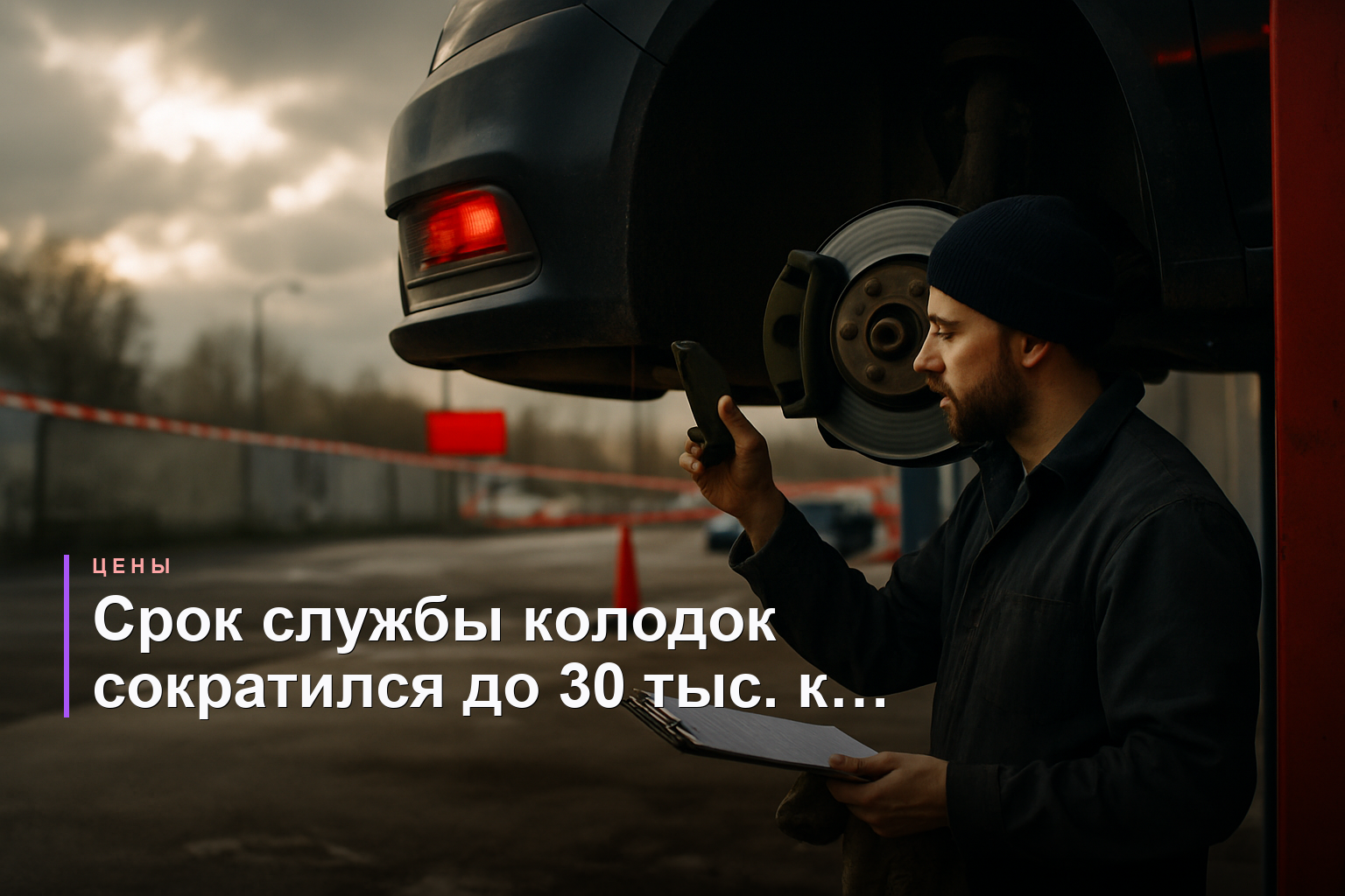 Срок службы тормозных колодок сократился до 30 тыс. км, утверждает эксперт