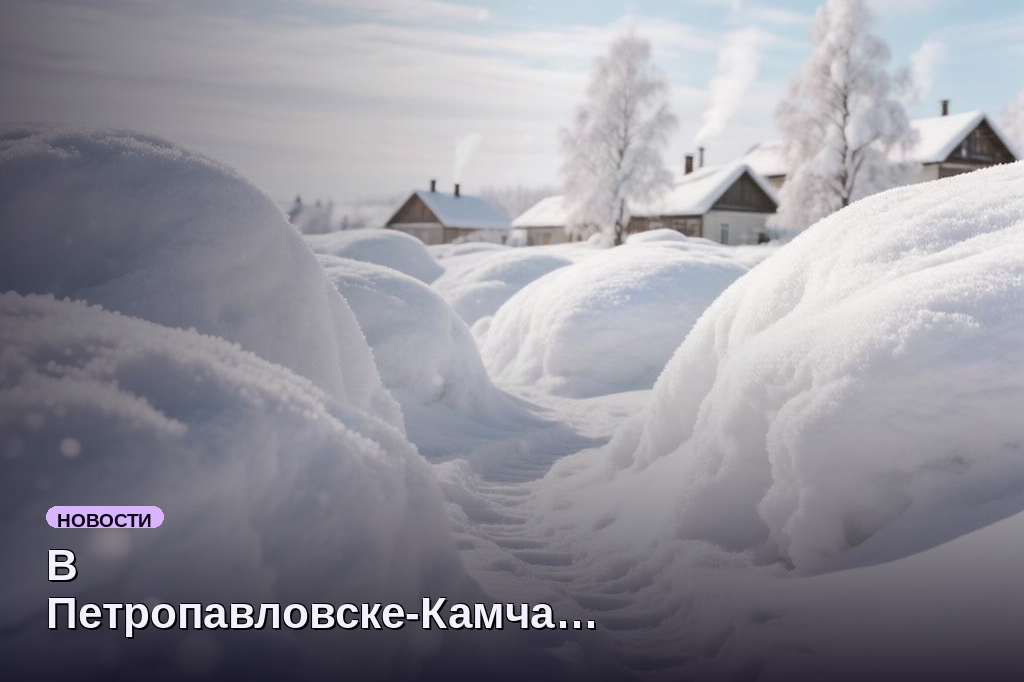В Петропавловске-Камчатском автомобили оказались под сугробами